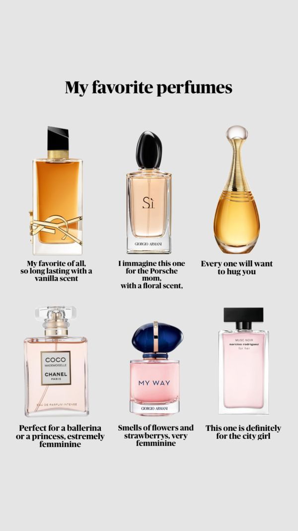 My Way Giorgio Armani, Perfumes Aesthetic, Aesthetic Perfumes, Mademoiselle Perfume, Giorgio Armani Perfume, Perfume Hacks, Armani Perfume, Saint Laurent Perfume, Fragrance Lab