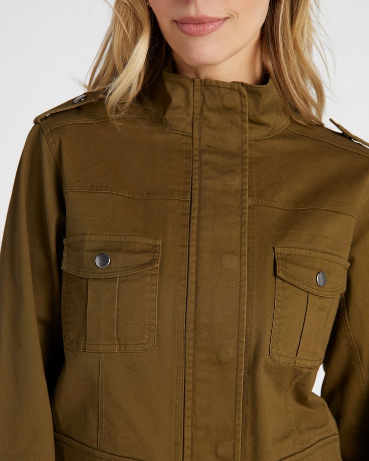 Good news, the versatile look of this utility jacket equals easy everyday outfit pairing. Classic fit with a snap-zip front and five functional pockets. Made of breathable cotton for year-round use. | Utility Jacket for Women in Dark Olive, Size XL by Thread & Supply from Wantable Jacket For Women, Everyday Outfit, Utility Jacket, Everyday Outfits, Good News, Jackets For Women, Thread, Size Medium, Navy