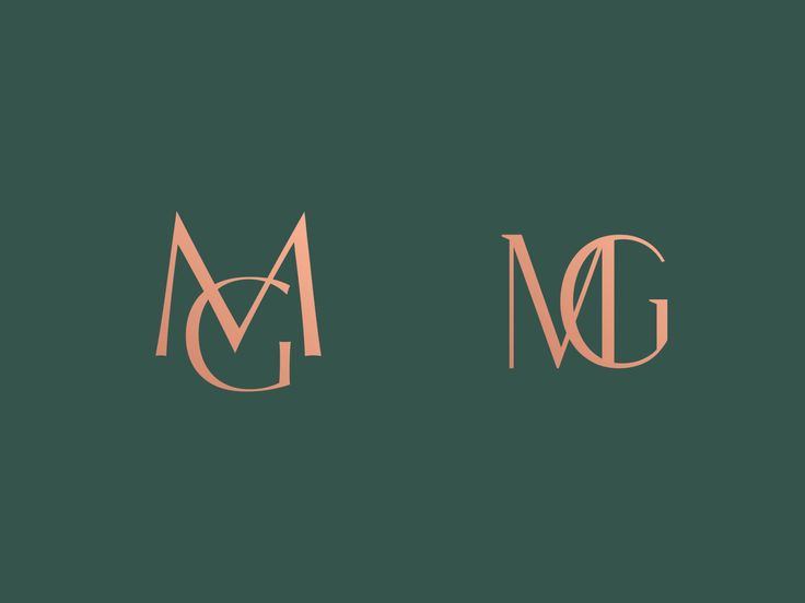 the letters m and g are made from copper foil