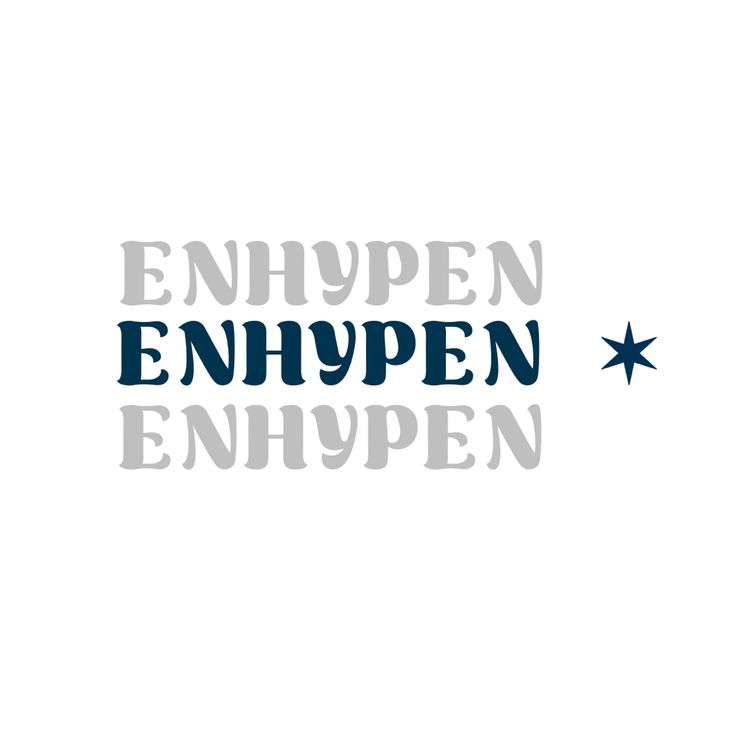 an image of the words enhypen enhwenn written in black and white