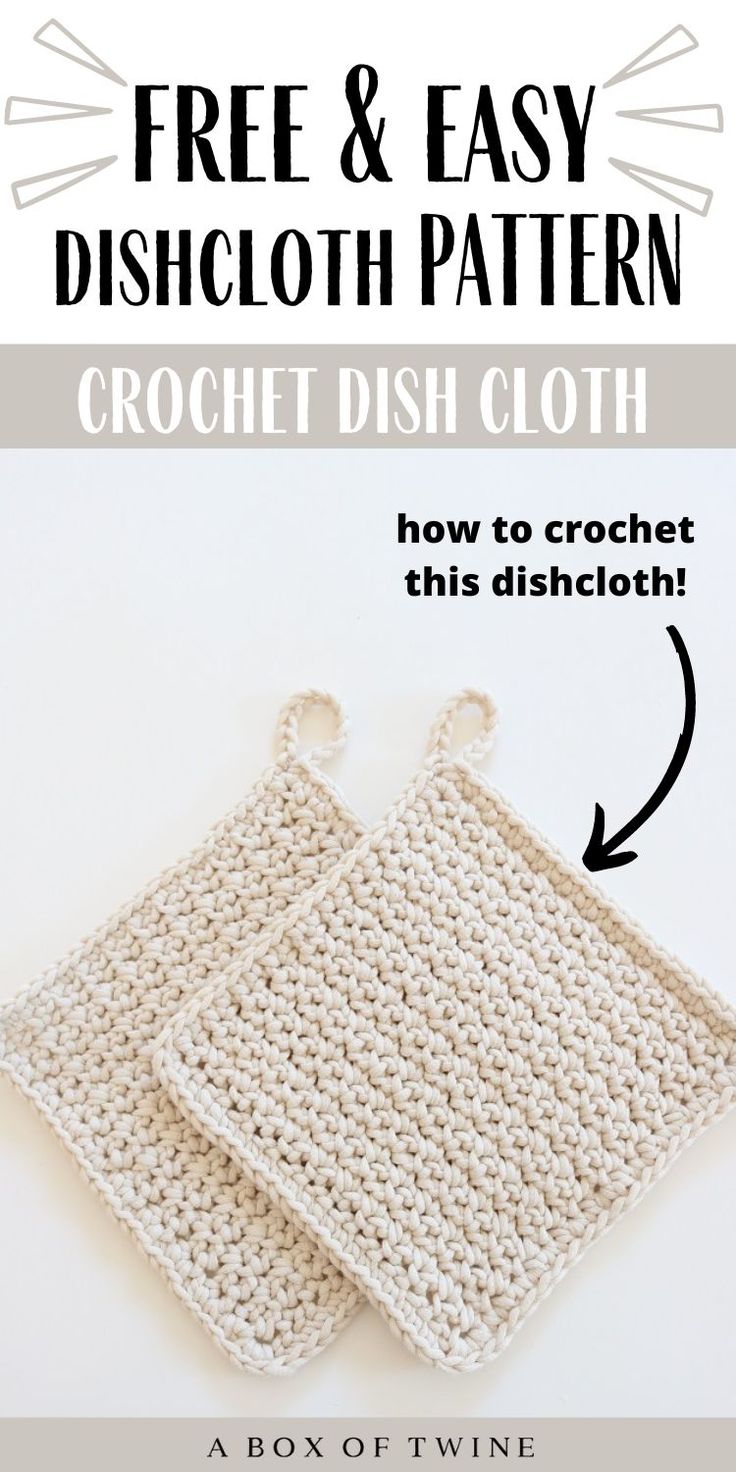 easy dishcloth pattern Crochet Cloths Dish, How To Crochet A Washcloth, Beginner Crochet Washcloth Free Pattern, Free Crochet Dishcloth Patterns Cotton, Dish Cloths Crochet Free Pattern Yarns, Crochet Dish Cloth Free Pattern Beginner, Crochet Dishcloths Free Patterns Easy, Crochet Washcloth Free Pattern Easy, Easy Crochet Dishcloth Pattern Free