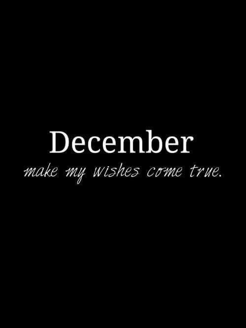 the words december make my wishes come true