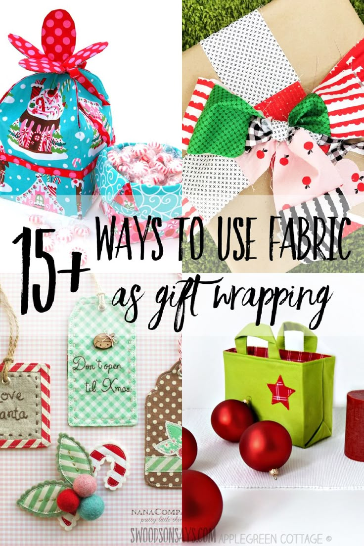 different ways to use fabric as gift wrapping