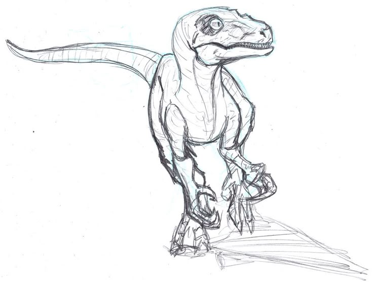 a drawing of a dinosaur with long legs