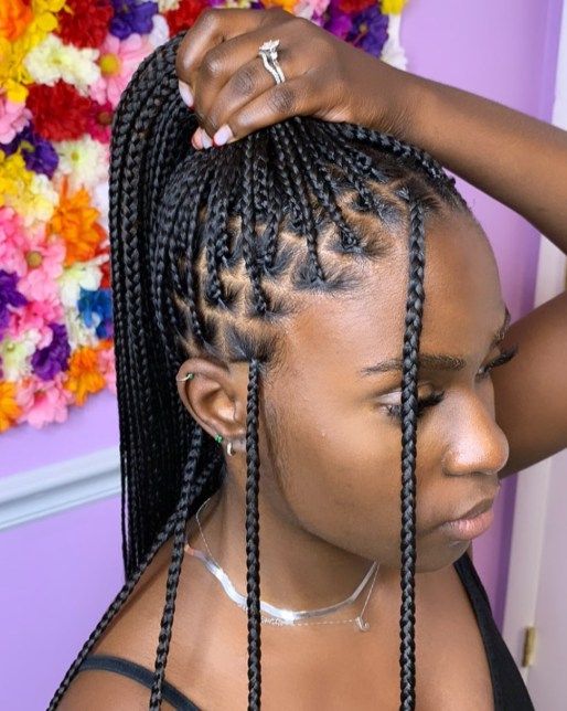 Pencil-Size Smedium Braid Style Single Braids Hairstyles, Best Braid Styles, Micro Braids Hairstyles, French Braid Updo, Small Box Braids, Individual Braids, Short Box Braids, Big Box Braids Hairstyles, Hair Adviser