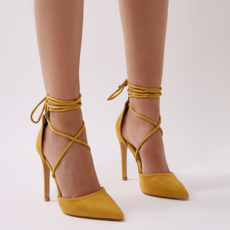 Cloths References, Mustard Heels, Mustard Yellow Heels, Elegant Shoes Heels, Block Heel Platform Sandals, Heels Aesthetic, Trouser Suit, Yellow Heels, Court Heels