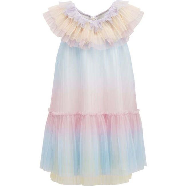 Rainbow Ruffle Dress, Multi - Mimi Tutu Dresses | Maisonette Princess Style Ruffle Dress For Summer, Playful Rainbow Dress With Ruffles, Cute Rainbow Dresses With Ruffles, Whimsical Rainbow Dresses For Spring, Cute Rainbow Ruffled Dresses, Multicolor Ruffle Dress For Dress-up, Multicolor Ruffled Dress For Dress-up, Summer Rainbow Dress For Dress-up, Rainbow Dress For Summer Dress-up