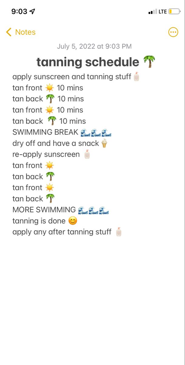 Good Tanning Tips, Spring Break Schedule, Fun Things To Do Over Spring Break, Summer Checklist 2023, Summer Holiday Makeup Looks, Tanning Schedule For Beach, Summer Aesthetic Vibes Wallpaper, Vacation Glow Up Checklist, Spring Break Routine