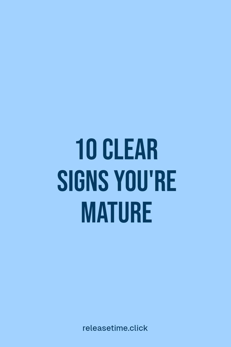 Maturity goes beyond just age; it’s full of noticeable signs! Discover the 10 signs of maturity that indicate personal growth and self-awareness. These signs highlight emotional intelligence, decision-making skills, and a strong sense of responsibility. They reflect how you operate in relationships and handle life challenges. If you're curious about whether you're on the right path to maturity, this list will help you assess your progress! Check out what these signs reveal about your growth. Signs Of Maturity, Emotional Maturity, On The Right Path, Decision Making Skills, Life Challenges, Self Awareness, Emotional Intelligence, Decision Making, Milestones