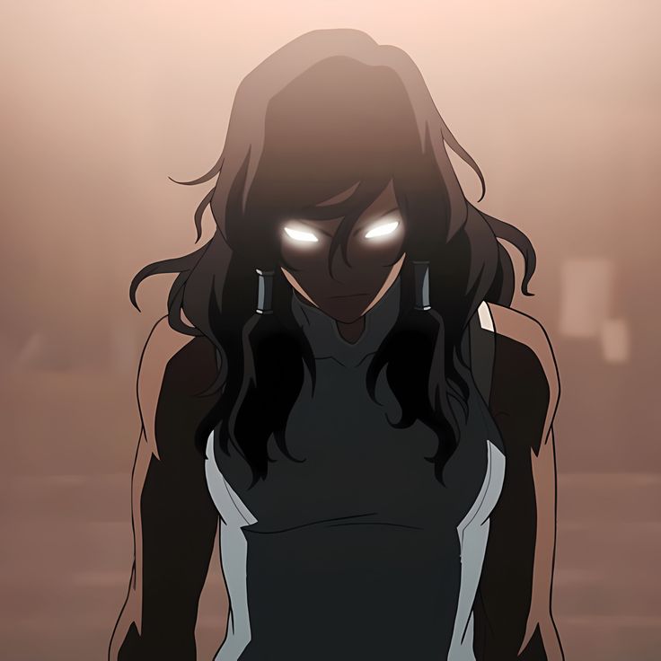 an anime character with dark hair and glowing eyes