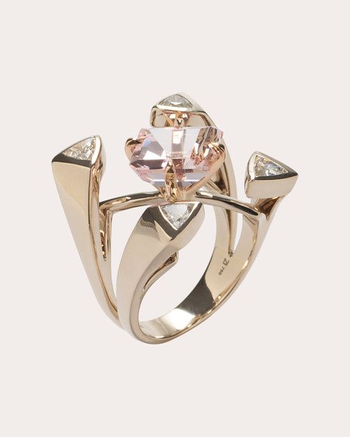 Morganite Diamond Ring, Art Jewelry Design, Cute Engagement Rings, Unusual Rings, Morganite Diamond, Gold Rings Jewelry, Expensive Jewelry, Diamond Carat, Art Deco Diamond