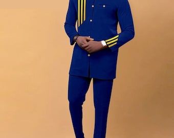 Latest African Wear For Men, African Wear For Men, African Wear Styles For Men, Groomsmen Outfits, Clothing Embroidery, African Clothing For Men, African Shirts, African Men Fashion, Modern Gentleman