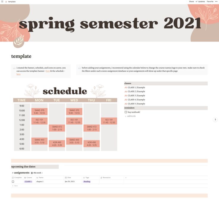 an image of a calendar with the words spring and flowers on it, as well as text that reads schedule