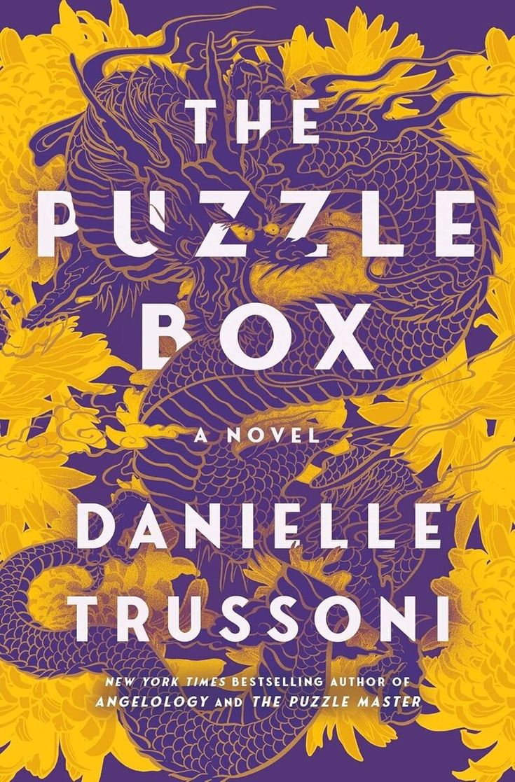 the puzzle box by danielle trusonii is shown in purple and yellow colors