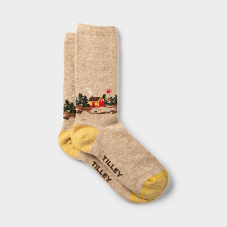 Camp Crew Sock – Tilley USA Granola Outfits, Fall Socks, Fair Isle Socks, Wood Burning Stoves, Cozy Cabins, Funky Socks, Brown Eyed Girls, Crew Sock, Winter Socks