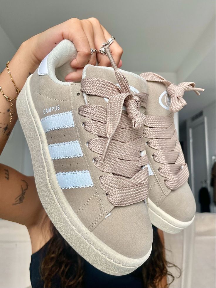 beige | adidas | campus 00s | everyday shoes | casual sneakers Women Designer Sneakers, Beige Campus 00s, Campus Adidas Shoes, Adidas Shoes Campus 00, Campus 00s Shoes Outfit, Beige Campus 00s Outfit, Beige Adidas Campus, Adidas Campus 00s Outfits Women, Adidas Campus 00s Beige