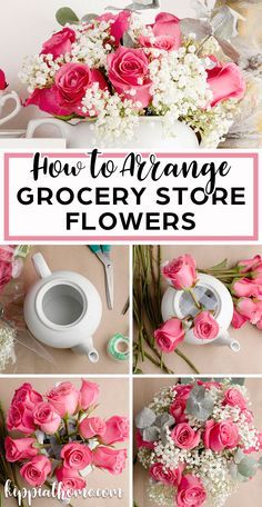 how to arrange grocery store flowers