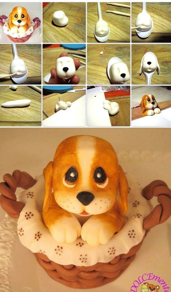 there is a cake made to look like a dog