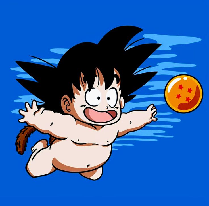 an image of a cartoon character floating in the water with a ball on his back