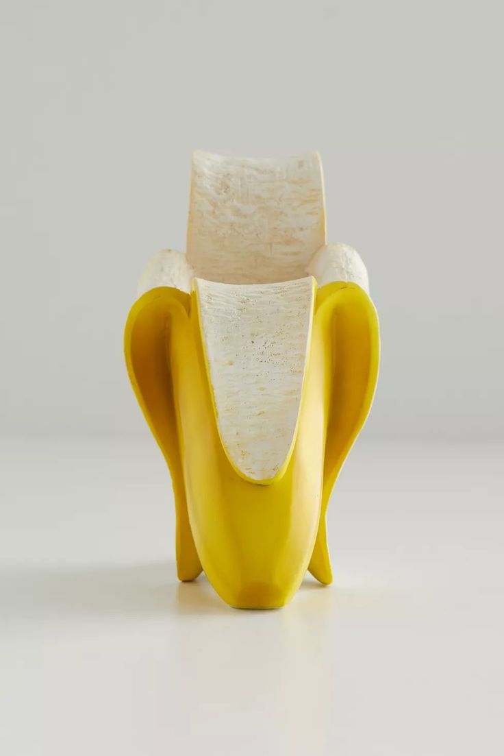 a banana shaped object sitting on top of a table