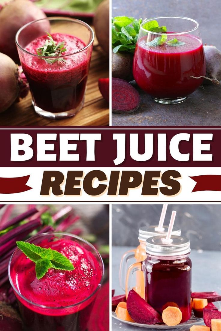 beet juice recipe collage with pictures of beets, carrots and beets