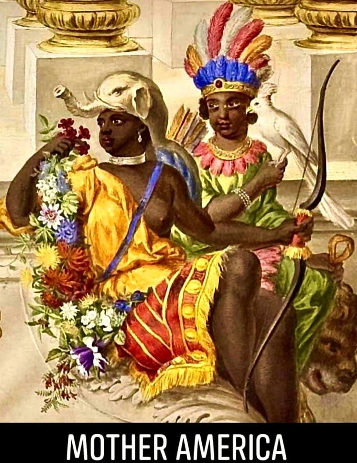 two black women sitting next to each other in front of vases with flowers and birds on them