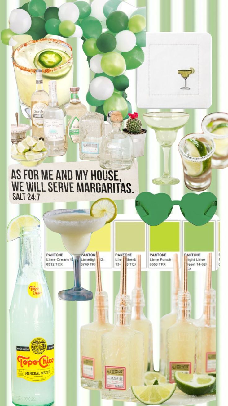 an advertisement for margarita margaritas and limeade