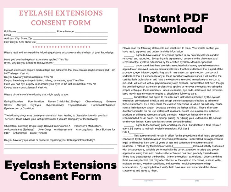 Eyelash Extensions Consent Form | Etsy Lash Ideas, Eyelash Extensions Aftercare, Lash Bar, Lash Mapping, Esthetician Marketing, Lash Studio, Lash Business, Logo Samples, Lash Salon