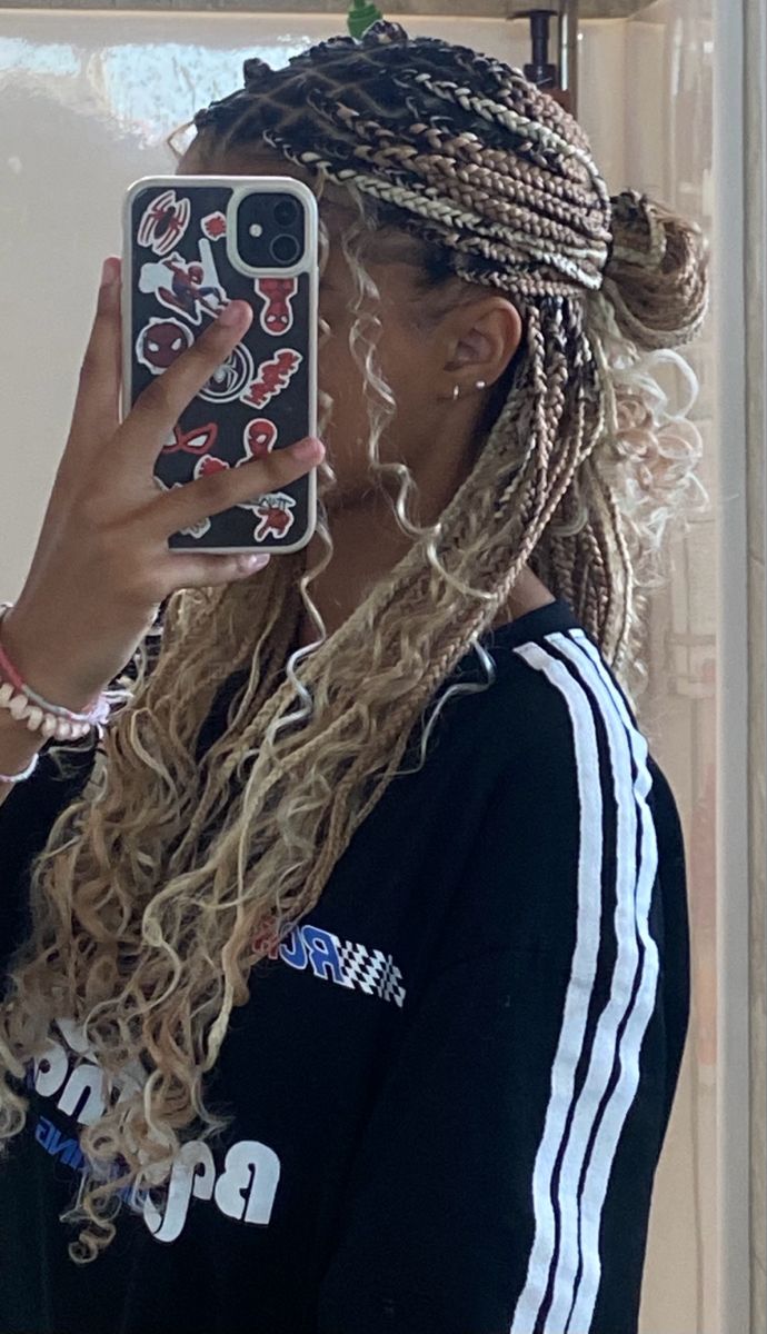 Blonde Box Braids, Goddess Braids Hairstyles, Blonde Braids, Box Braids Hairstyles For Black Women, Braids Hairstyles Pictures, Cute Box Braids Hairstyles, Protective Hairstyles Braids, Braids With Extensions, Pretty Braided Hairstyles