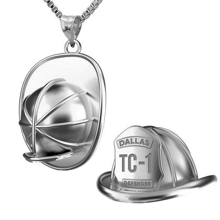 3D Firefighter Helmet with Badge Number and Department in Solid Sterling Silver, Solid 14k Gold, or Stainless Steel** You can get additional details at the image link. (This is an affiliate link) #necklacesjewelry Firefighter Jewelry, Steel Detail, Pendant Bails, Broken Chain, Coin Pendant, Jewelry Gift Box, Metal Stamping, Free Jewelry, Firefighter