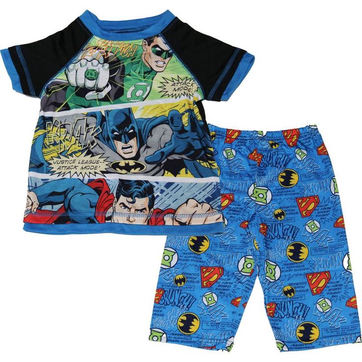 These Flame Resistant Pajamas For Children Make Bedtime Fun! Featuring Three Favorite Dc Comics Superheroes In One, These Pjs Are Sure To Be Instant Favorites!Short Sleevetop Has Superman, Batman, And Green Lantern In Justice League Attack Mode. Elastic Waist Long Pants Feature Logos For Batman, Superman, And Green Lantern, With Speech Bubbles And Sound Effects Like In A Comic Book. Available In Toddler Sizes 2t - 4t, Boys&Apos; Sizes 4 - 7. 100% Polyester. Officially Licensed. Blue Character Print Playwear Sets, Blue Character Print Sets For Playwear, Blue Cotton Character Print Sets, Blue Cotton Sets With Character Print, Blue Playful Character Print Sets, Blue Character Print Sleepwear For Pajama Party, Blue Character Print Sleepwear For Playtime, Blue Character Print Loungewear Sets, Blue Fun Cartoon Print Sleepwear