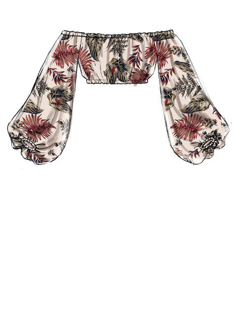 a blouse with flowers on it