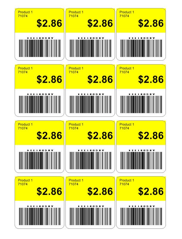 yellow and black coupons with the price for $ 2, 86 or $ 3, 66