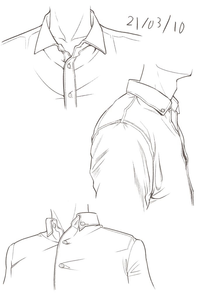 a drawing of a man's shirt and tie