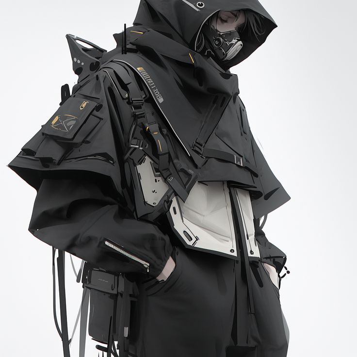 Technopunk Fashion, Futuristic Outfits Male, Futuristic Streetwear Men, Cybertech Outfits, Futurepunk Fashion, Techware Fashion Male, Tech Ware, Sci Fi Clothing Design, Cyberpunk Aesthetic Outfit Male