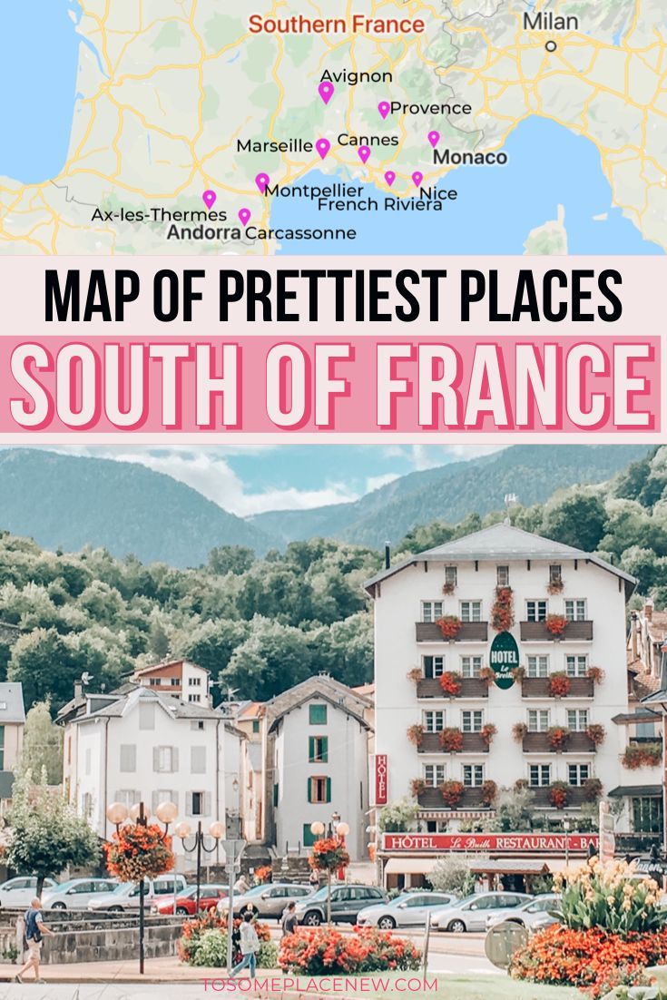 the map of prettiest places in south of france