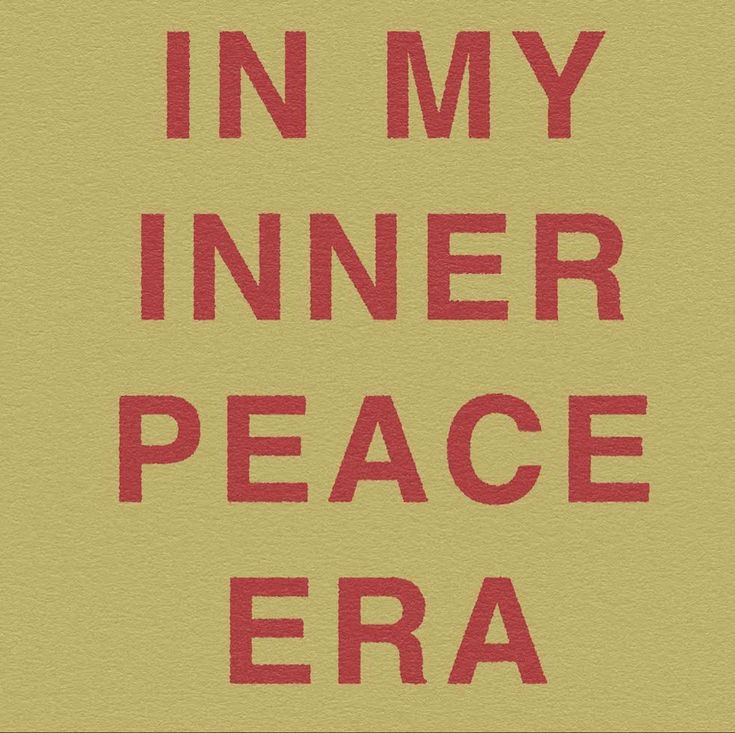 the words in my inner peace era are written on a piece of paper with red ink