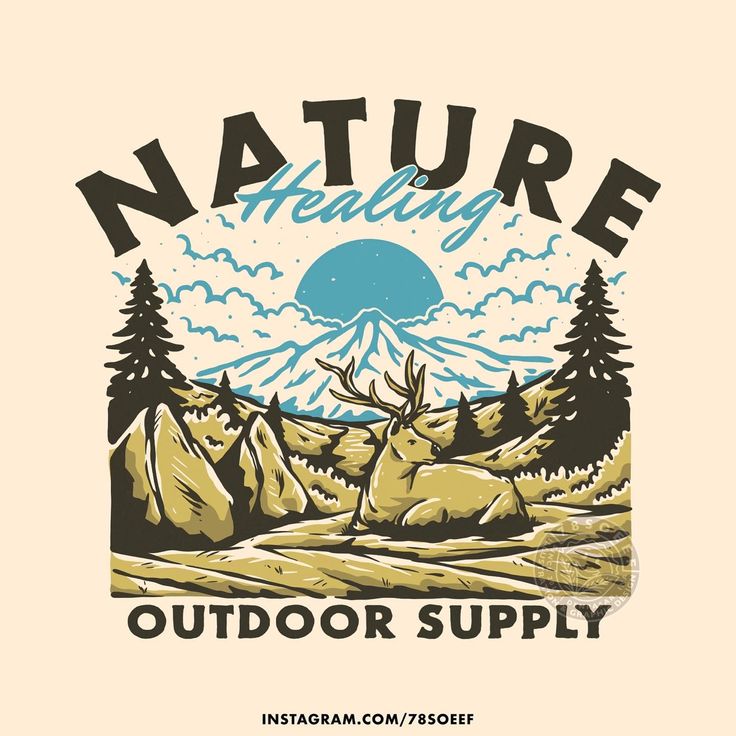 an outdoor supply t - shirt with the words nature health on it