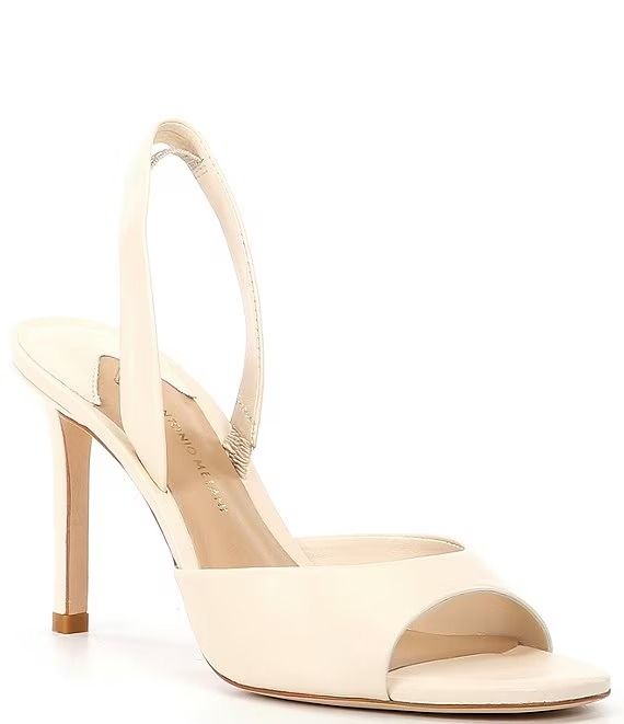 Antonio Melani Lyssa Leather Slingback Sandals | Dillard's Chic Beige Slingback Sandals With Adjustable Strap, Elegant Strappy Slingback Pumps For Spring, Chic Spring Strappy Slingback Pumps, Cream Slingback Sandals For Summer, Cream Slingback Sandals For Spring Evening, Elegant Synthetic Slingback Sandals For Summer, Strappy Slingback Pumps For Spring Formal, Chic T-strap Slingback Sandals For Spring, Strappy Slingback Pumps For Formal Spring Events