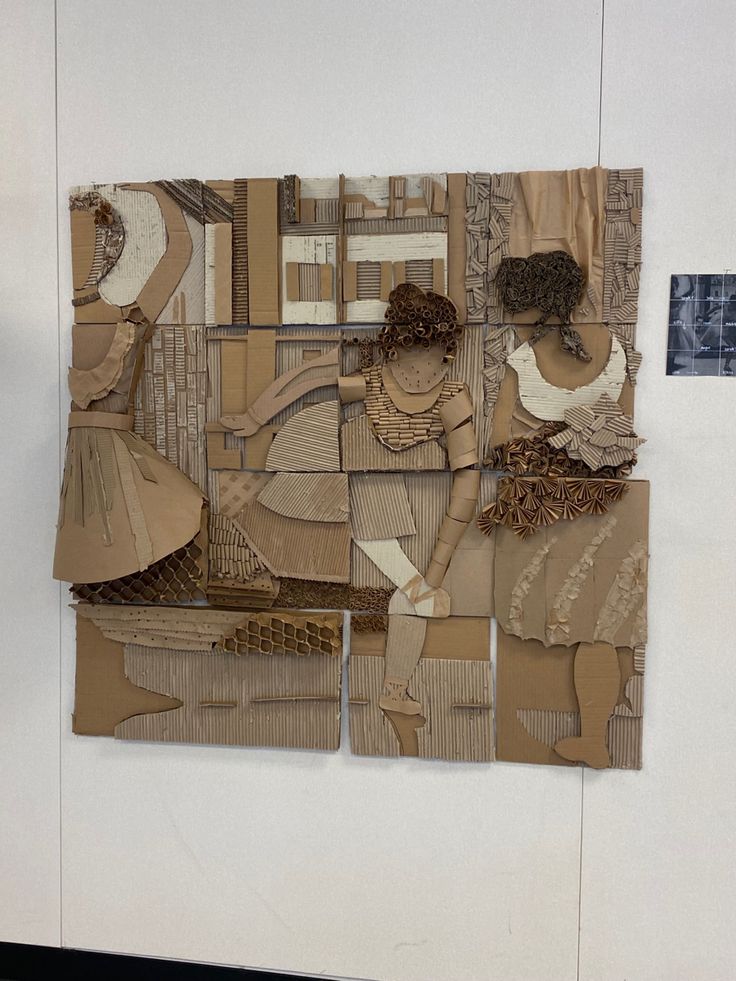 a piece of art that is made out of cardboard