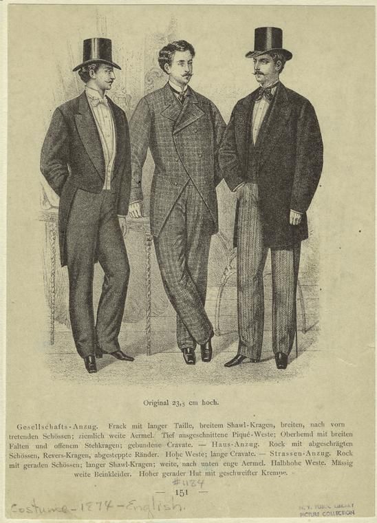 Men, England, 1870s. - NYPL Digital Collections 1870 Fashion, 1880 Fashion, The Monkey's Paw, Edwardian England, 1870s Fashion, Victorian Era Fashion, Victorian Man, 1880s Fashion, Magazine Man