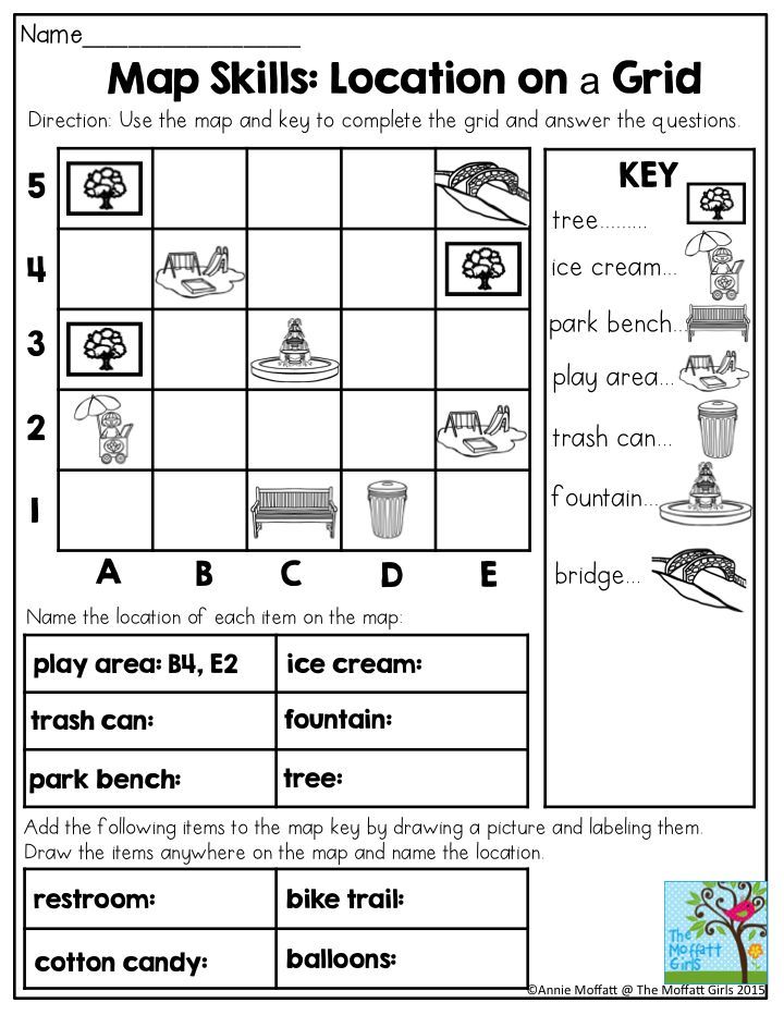 a map worksheet with the words and pictures on it