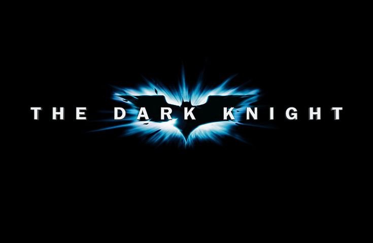 the dark knight logo on a black background