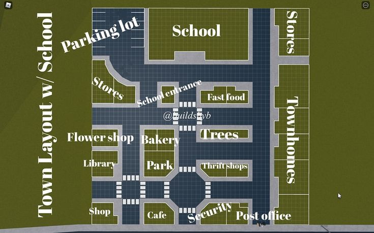 an aerial view of a parking lot with trees and other places to park or shop