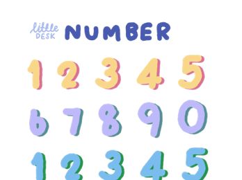 a set of numbers and numerals for children to learn how to read them