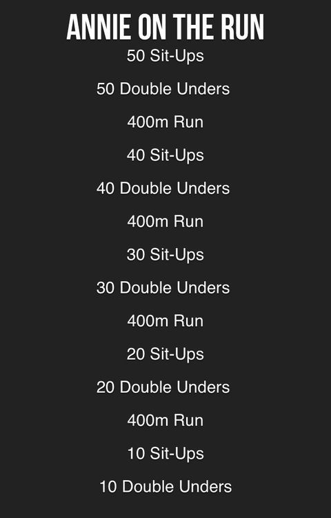 an image of the running schedule for annie on the run, which includes 50 minutes to go