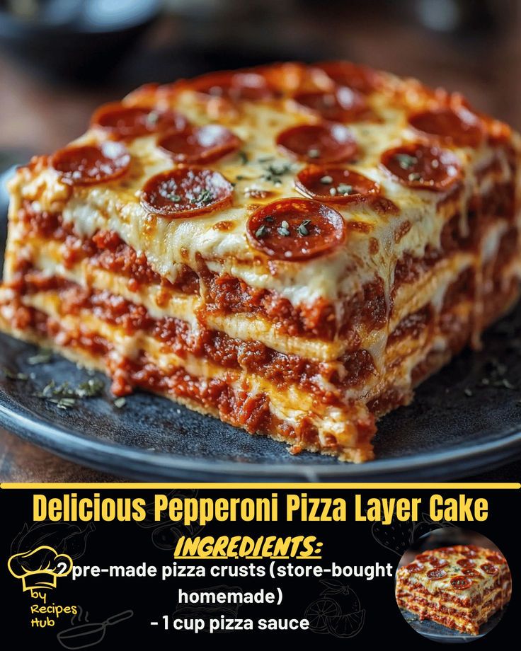 Delicious Pepperoni Pizza Layer Cake Cheeseburger Meatloaf, Baked Meatloaf, Pizza Bread Recipe, Mexican Casserole Recipe, Chicken Parmesan Pasta, Diy Pizza, Chicken Pasta Bake, Pizza Flavors, Pizza Night