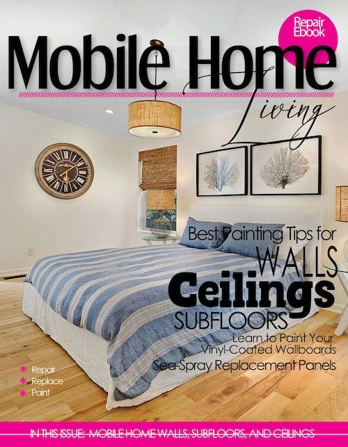 a magazine cover with a bed in the middle