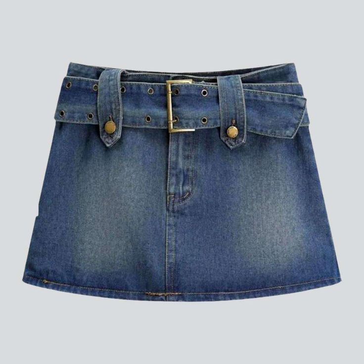 Bring home the perfect mix of contemporary trend and nostalgia with the 2023 Summer Collection's Casual Denim Skirt with Belt! This mini mid-waist masterpiece is crafted with premium-quality stonewashed denim and features a stylish zipper and button closure to keep you looking chic and feeling comfortable.Why You'll Love It Grunge-Inspired: Capture the spirit of rebellion intertwined with refined sophistication. Distressed Detail: Expertly crafted wear and tear to give your look an edge. Slim Fi Denim Skirt With Belt, Casual Denim Skirt, Womens Denim Skirts, Skirt With Belt, Couture Style, Timeless Chic, Cute Boots, Casual Skirt, Casual Denim