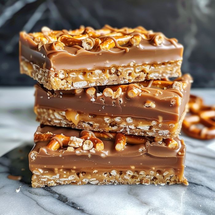 Caramel Pretzel Crack Bars Pretzel Bars Dessert, Carmel Pretzel Chocolate Bars, Pretzel Rod Toffee Bark, Carmel Pretzel Snack Bars, Pretzel Crisps Desserts, Pretzel Bars Recipes, No Bake Caramel Pretzel Cracker Bars, Chocolate Caramel Pretzel Bars, No Bake Cookie Bars Easy Recipes